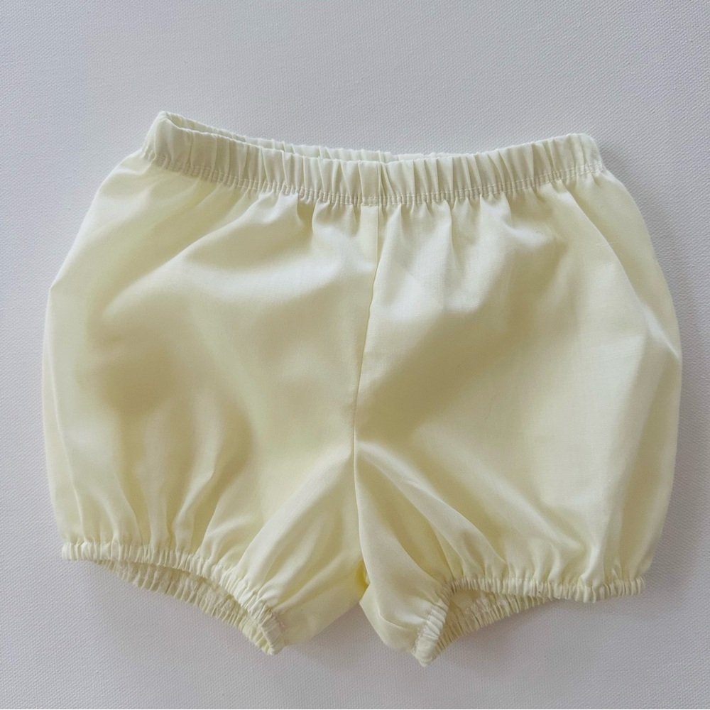 Vintage Baby Girl 9 Months Yellow Smocked Top & Diaper Cover Set Outfit NWT - Picture 4 of 6